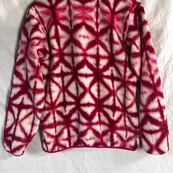 Patagonia Synchilla Snap T Fleece Pullover Women Medium M Diamond Dancer Pink - Picture 14 of 16